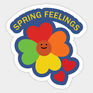 spring feelings with flower Sticker